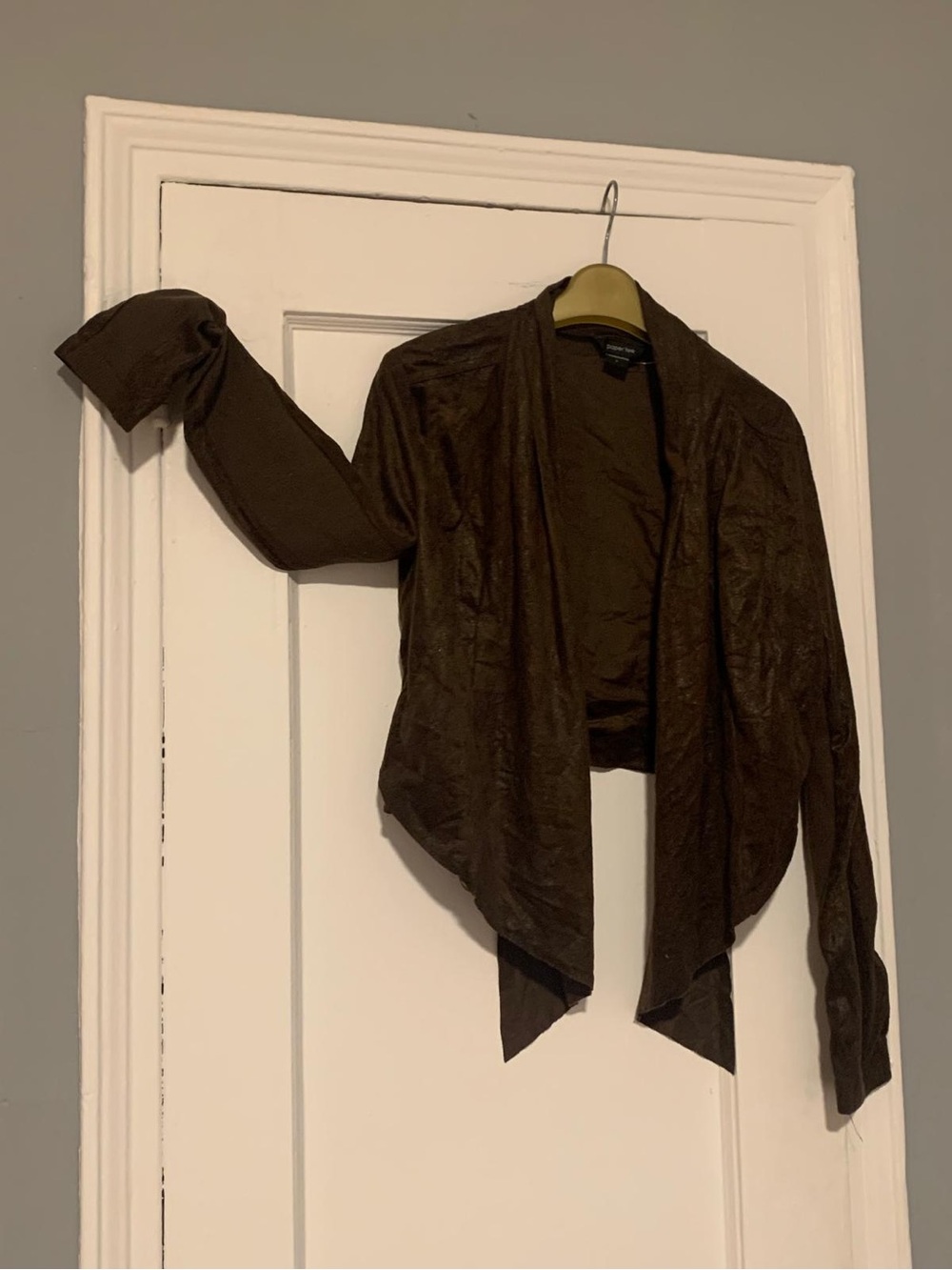 paper tee Brown Sparkle Wrap Cardigan